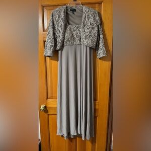 R&M Richards Beige Dress with Cropped Jacket.